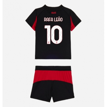 Billige Fotballdrakt AC Milan Rafael Leao #10 Replika Hjemmedraktsett Barn 2025-26 Kortermet (med bukser)
